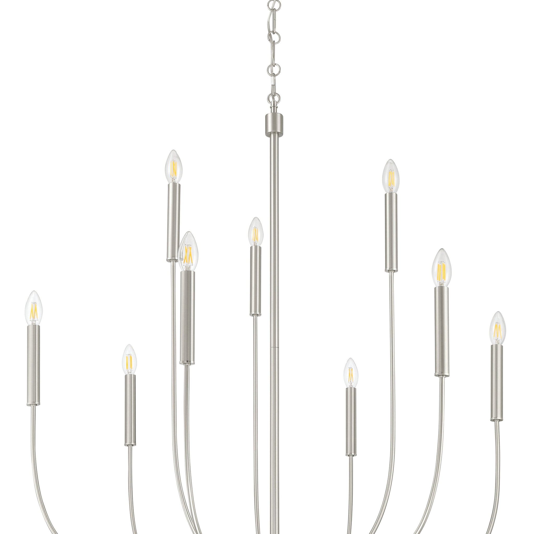 Craftmade Nine Light Chandelier from the Traci collection in Brushed Polished Nickel finish