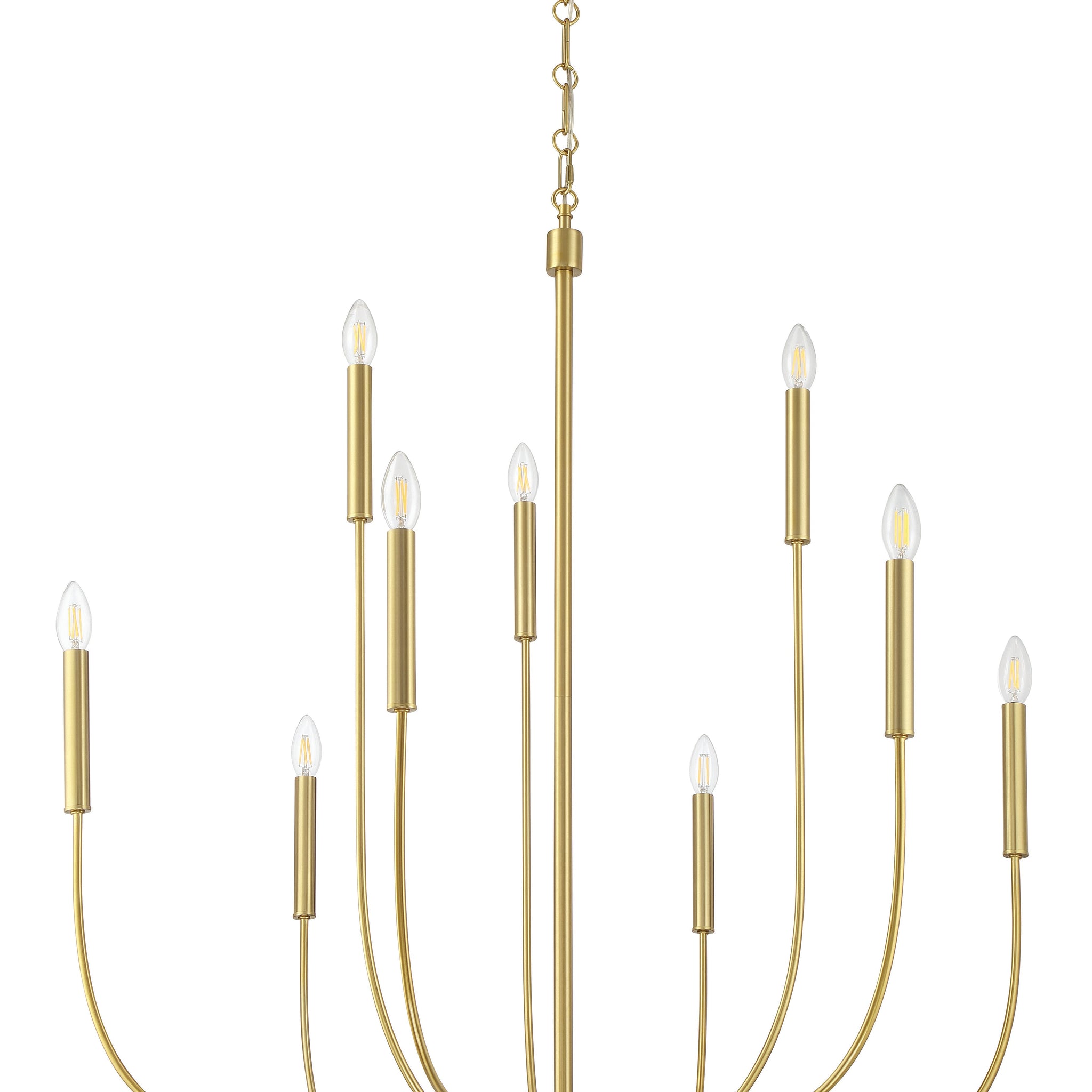 Craftmade Nine Light Chandelier from the Traci collection in Satin Brass finish