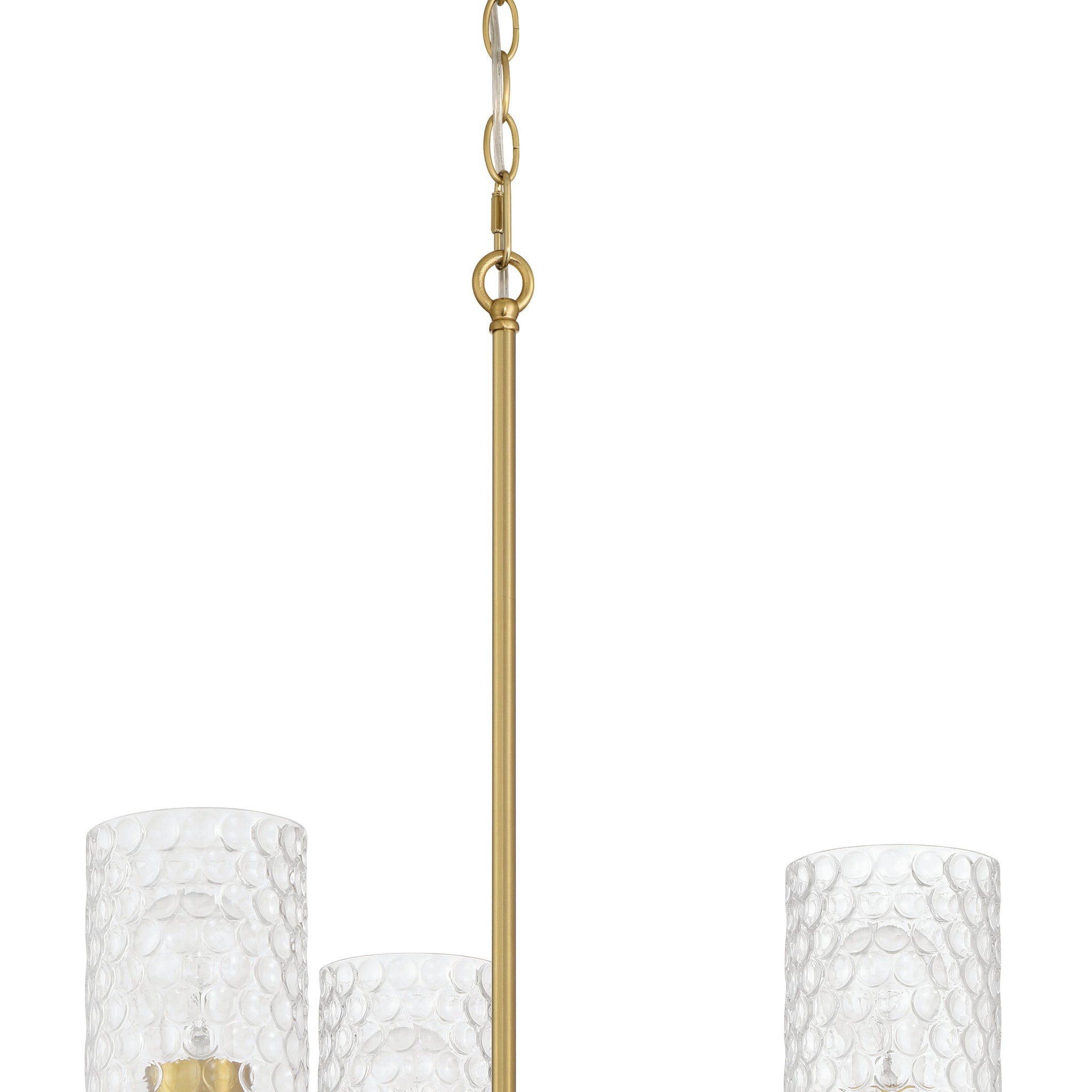 Craftmade Three Light Chandelier from the Claire collection in Satin Brass finish