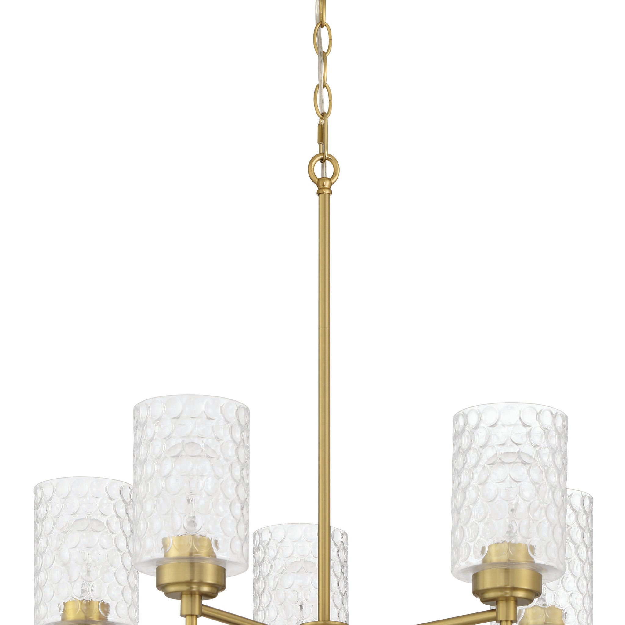 Craftmade Five Light Chandelier from the Claire collection in Satin Brass finish