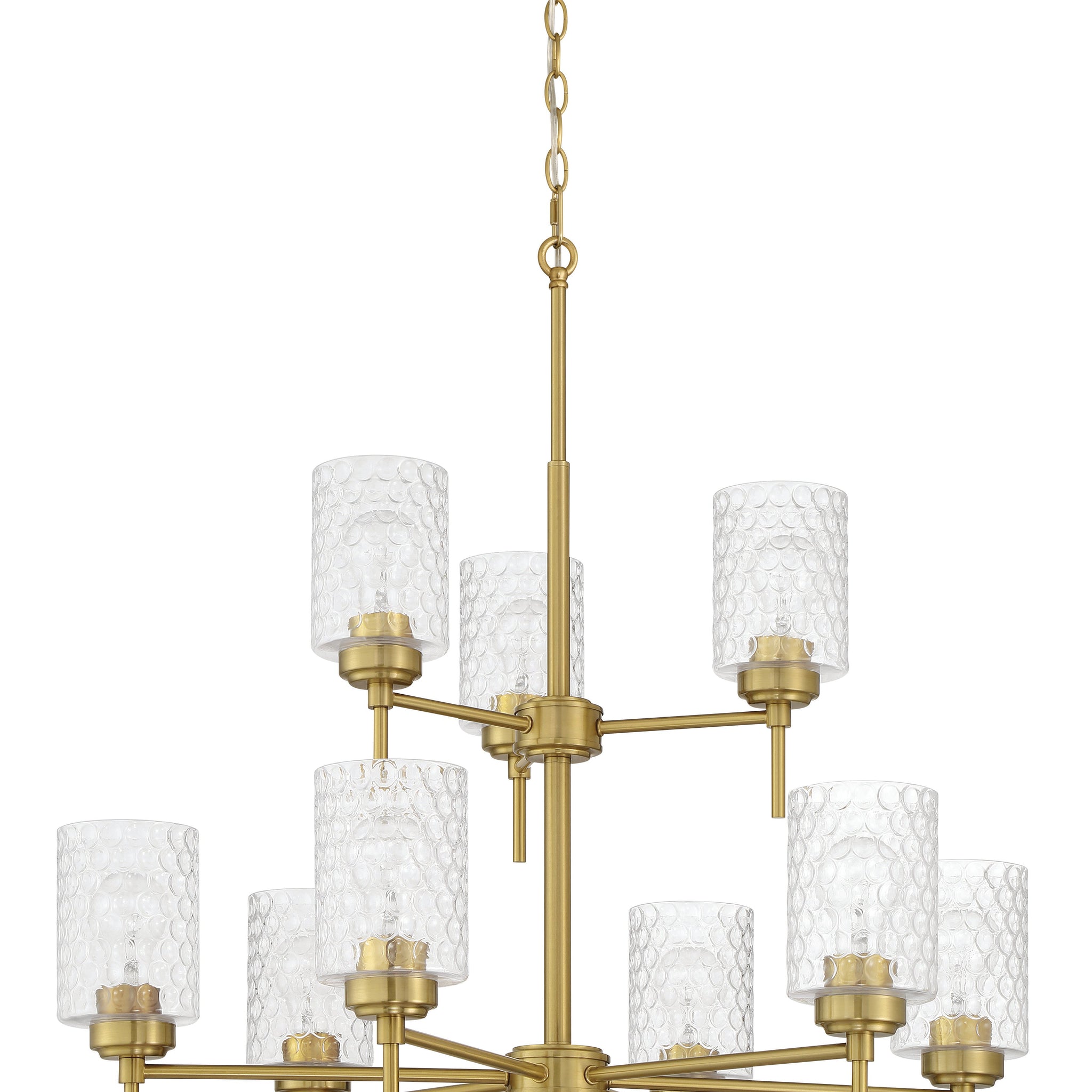 Craftmade Nine Light Chandelier from the Claire collection in Satin Brass finish