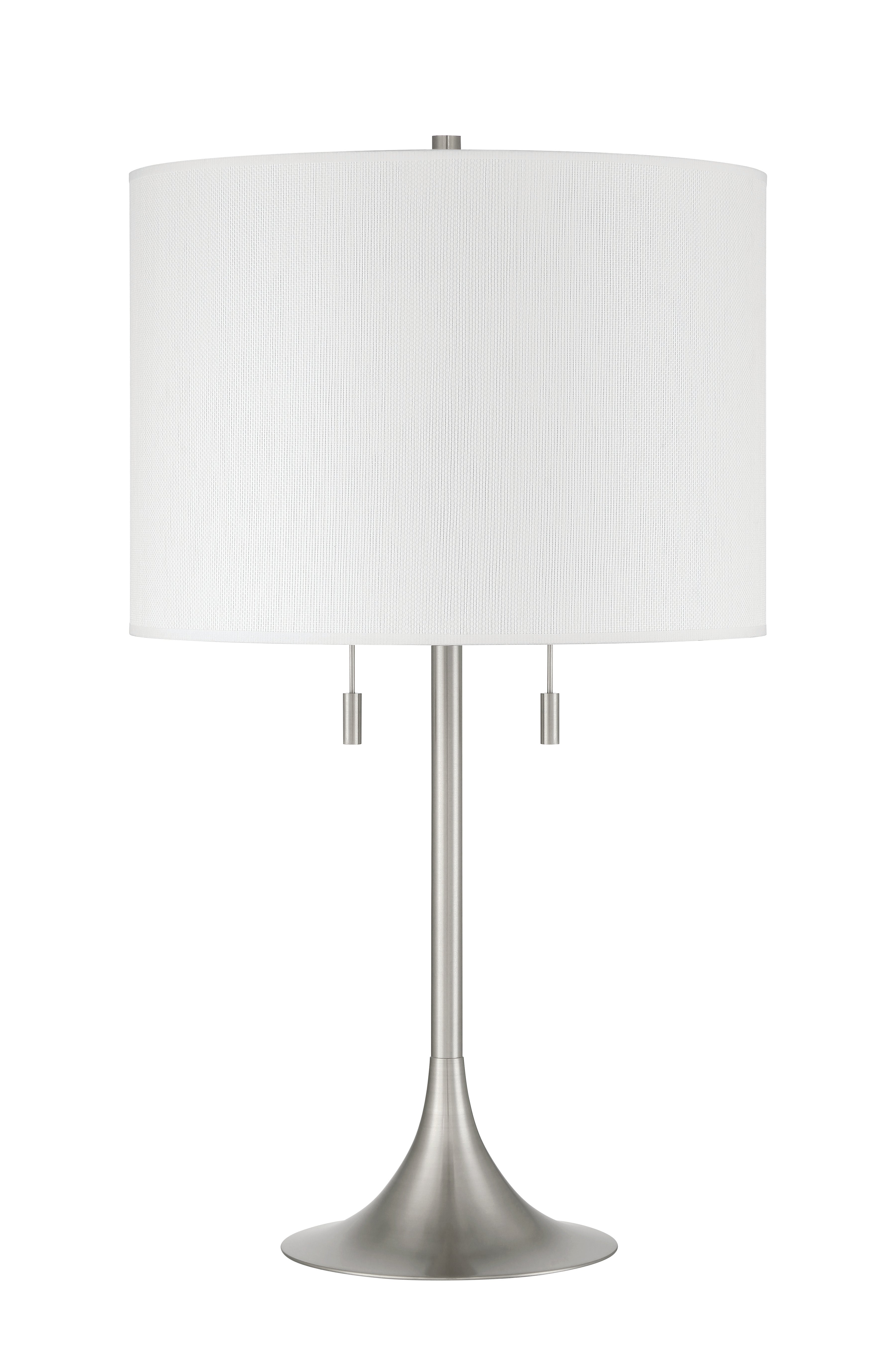 Craftmade Two Light Table Lamp from the Neely collection in Brushed Polished Nickel finish