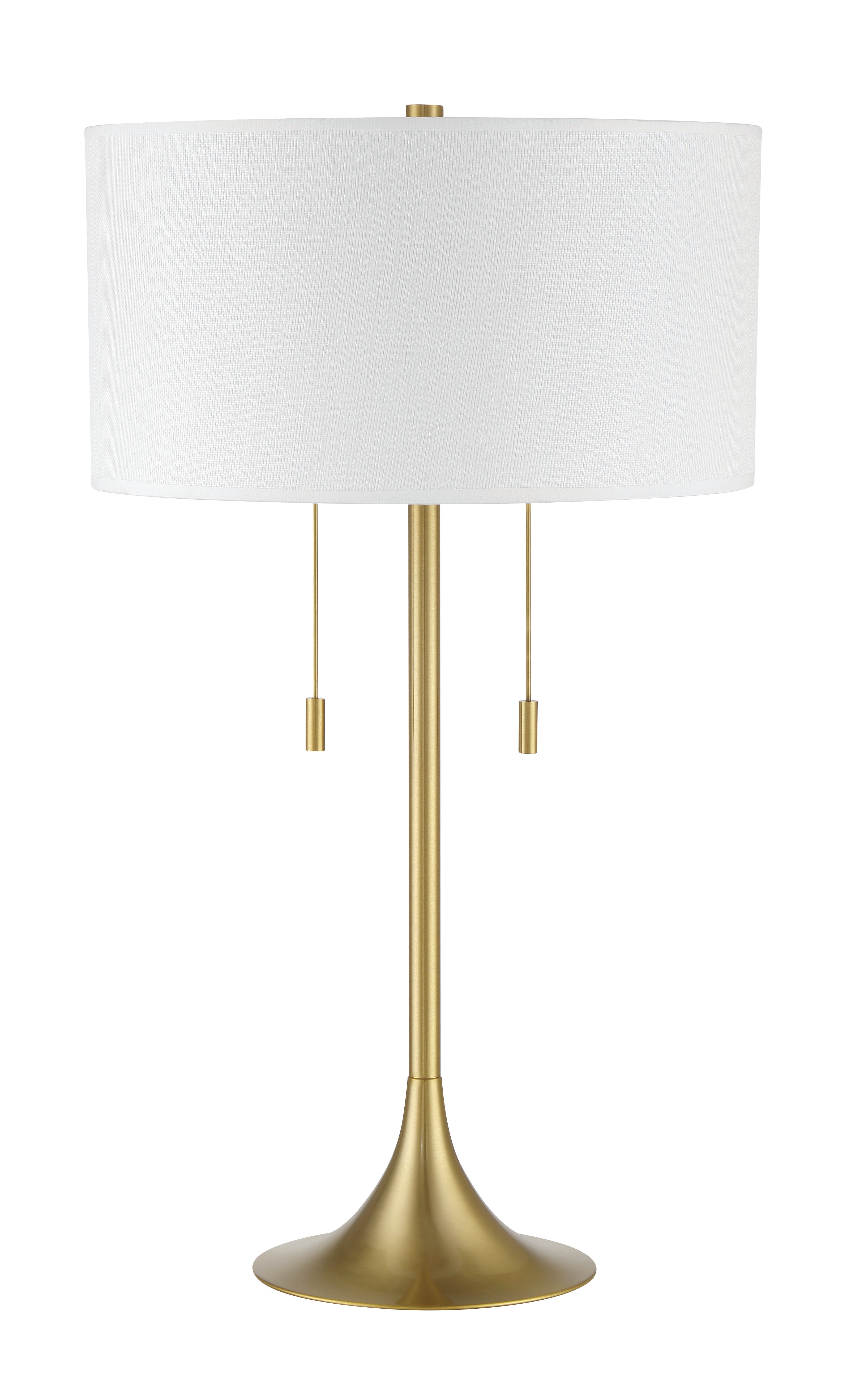 Craftmade Two Light Table Lamp from the Neely collection in Satin Brass finish