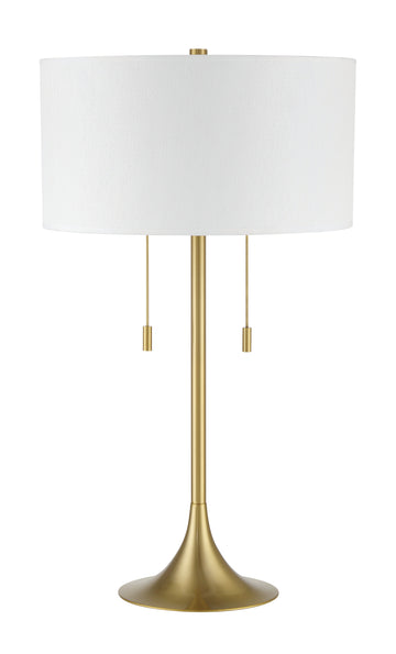 Craftmade Two Light Table Lamp from the Neely collection in Satin Brass finish