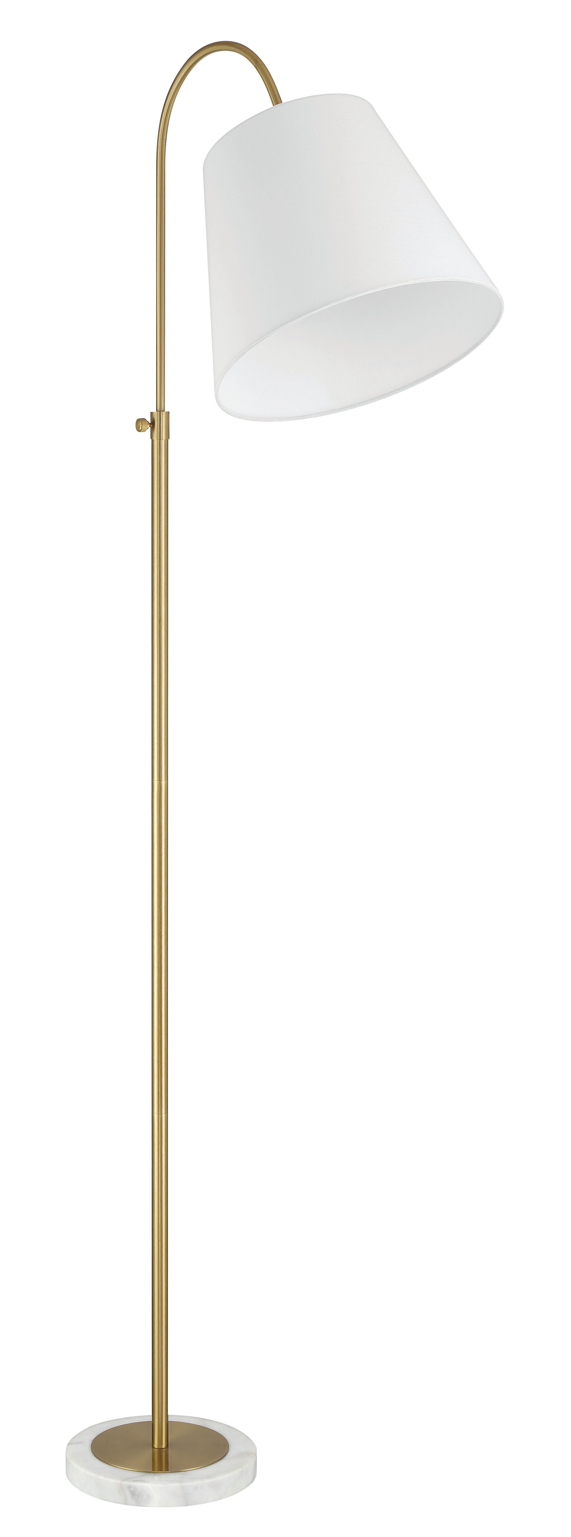 Craftmade One Light Floor Lamp from the Girard collection in Satin Brass finish