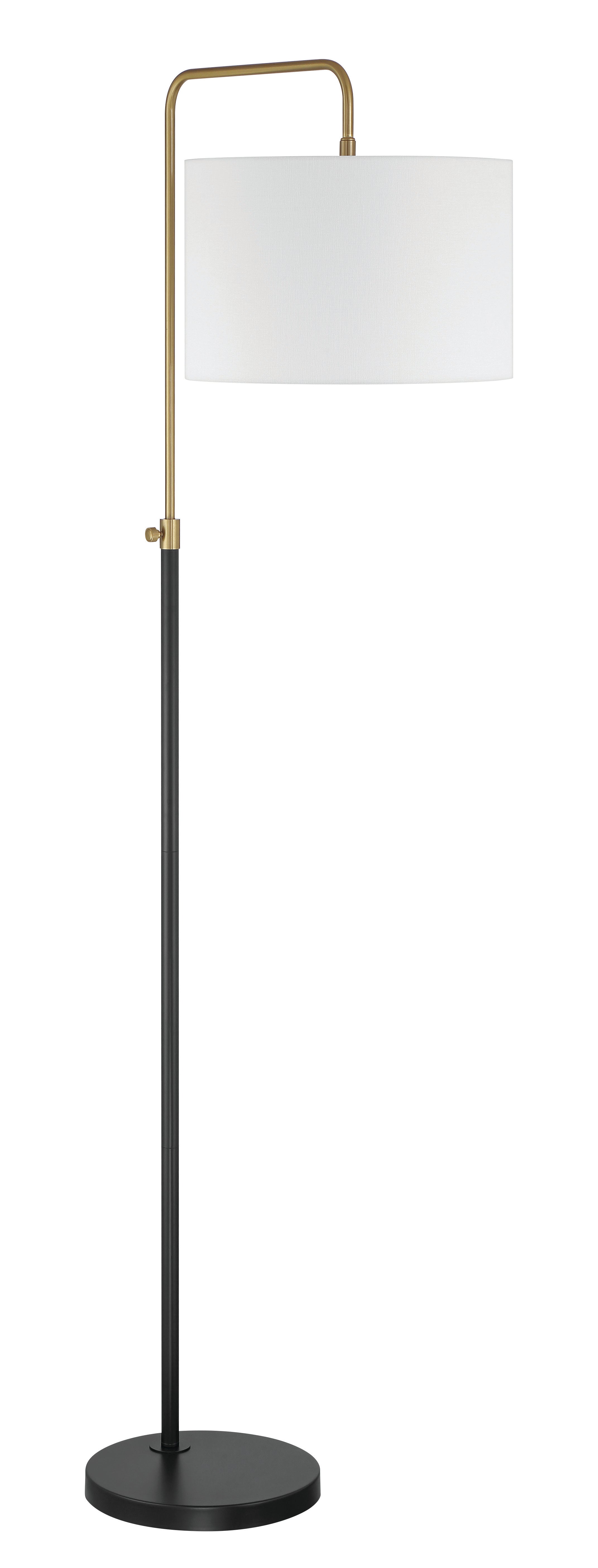 Craftmade One Light Floor Lamp from the Ingraham collection in Flat Black/Satin Brass finish