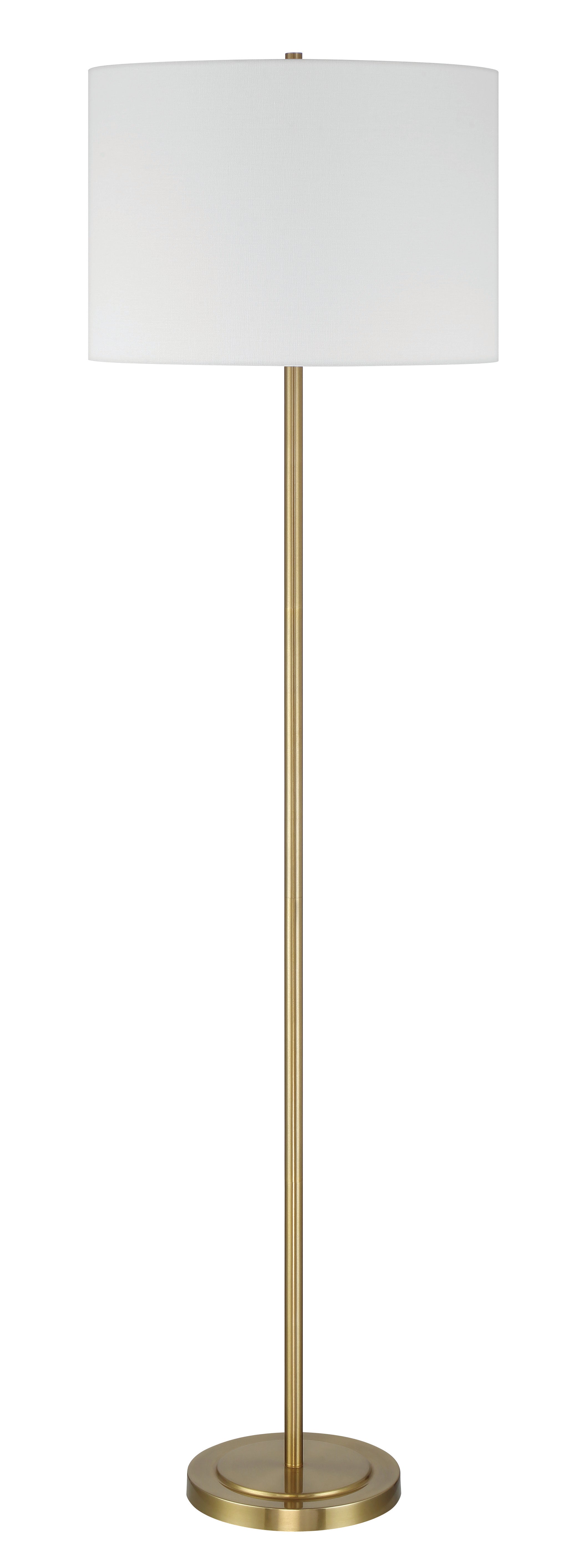 Craftmade One Light Floor Lamp from the Jones collection in Satin Brass finish
