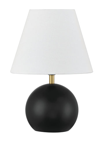 Craftmade One Light Table Lamp from the Olive collection in Flat Black/Satin Brass finish