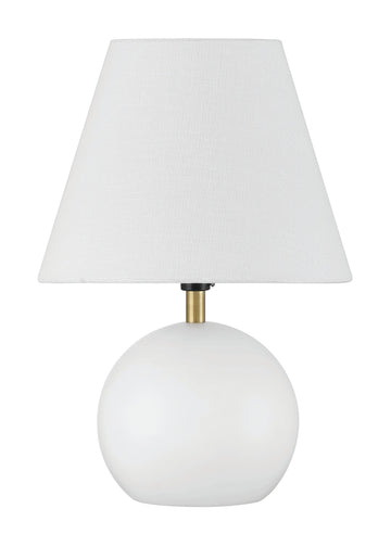 Craftmade One Light Table Lamp from the Olive collection in White/Satin Brass finish