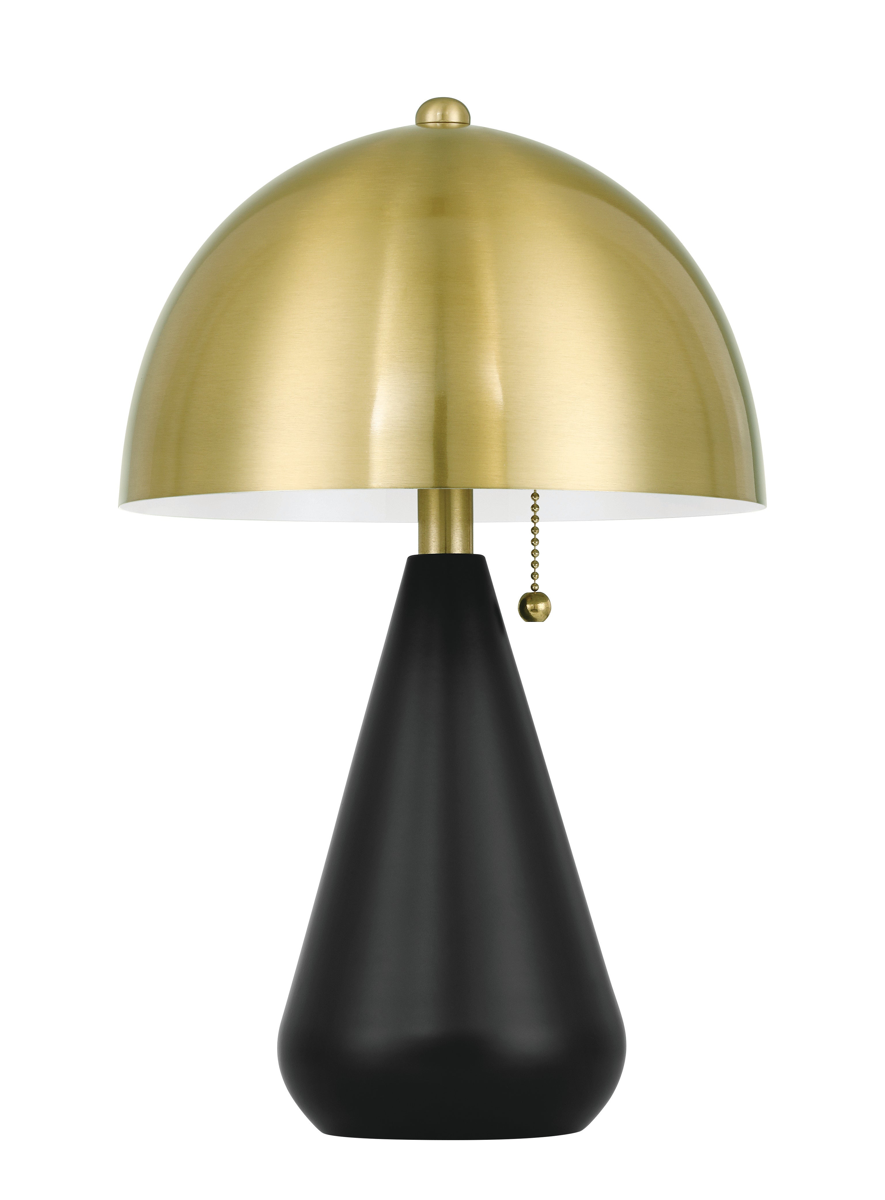 Craftmade Two Light Table Lamp from the Shelby collection in Flat Black/Satin Brass finish