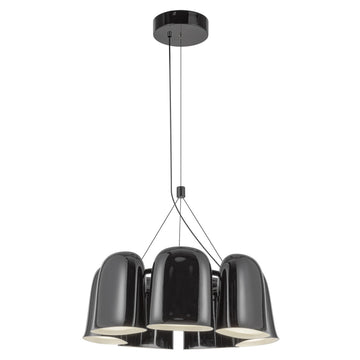 Kuzco Lighting LED Chandelier from the Bell collection in Glossy Black finish