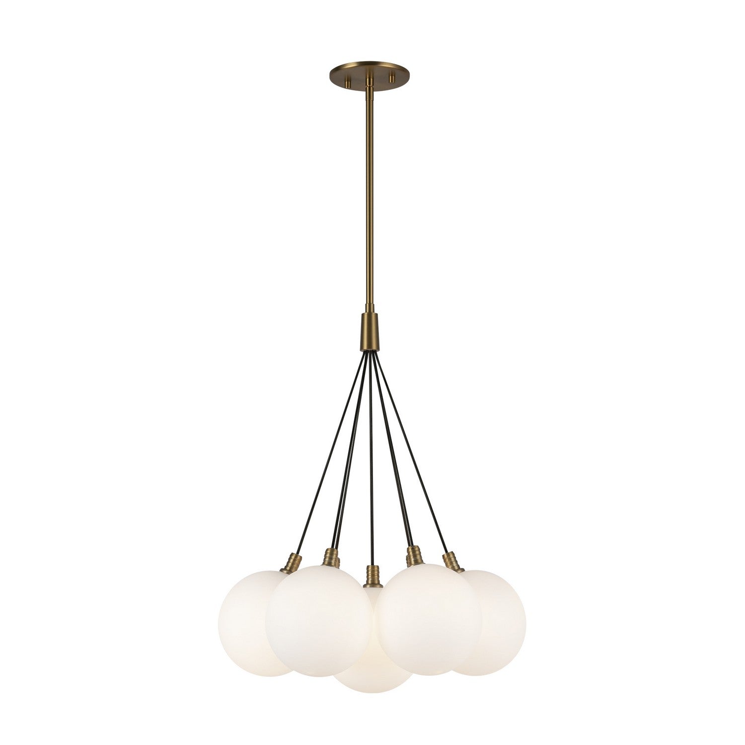 Kuzco Lighting LED Chandelier from the Bolla collection in Brushed Gold/Opal Glass finish