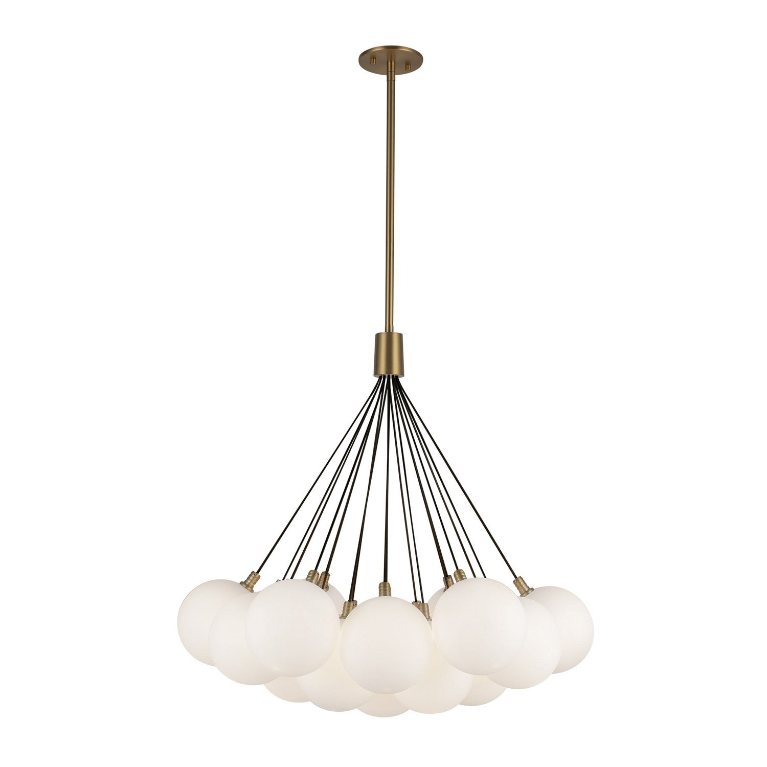Kuzco Lighting LED Chandelier from the Bolla collection in Brushed Gold/Opal Glass finish