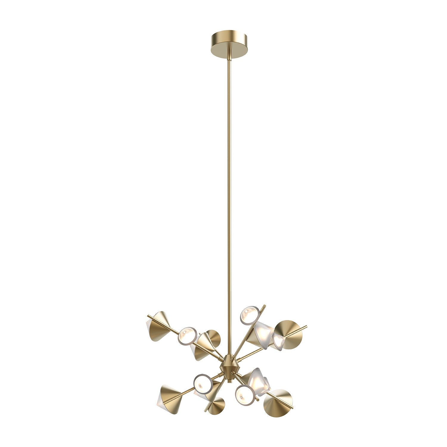 Kuzco Lighting LED Pendant from the Geode collection in Brushed Gold finish