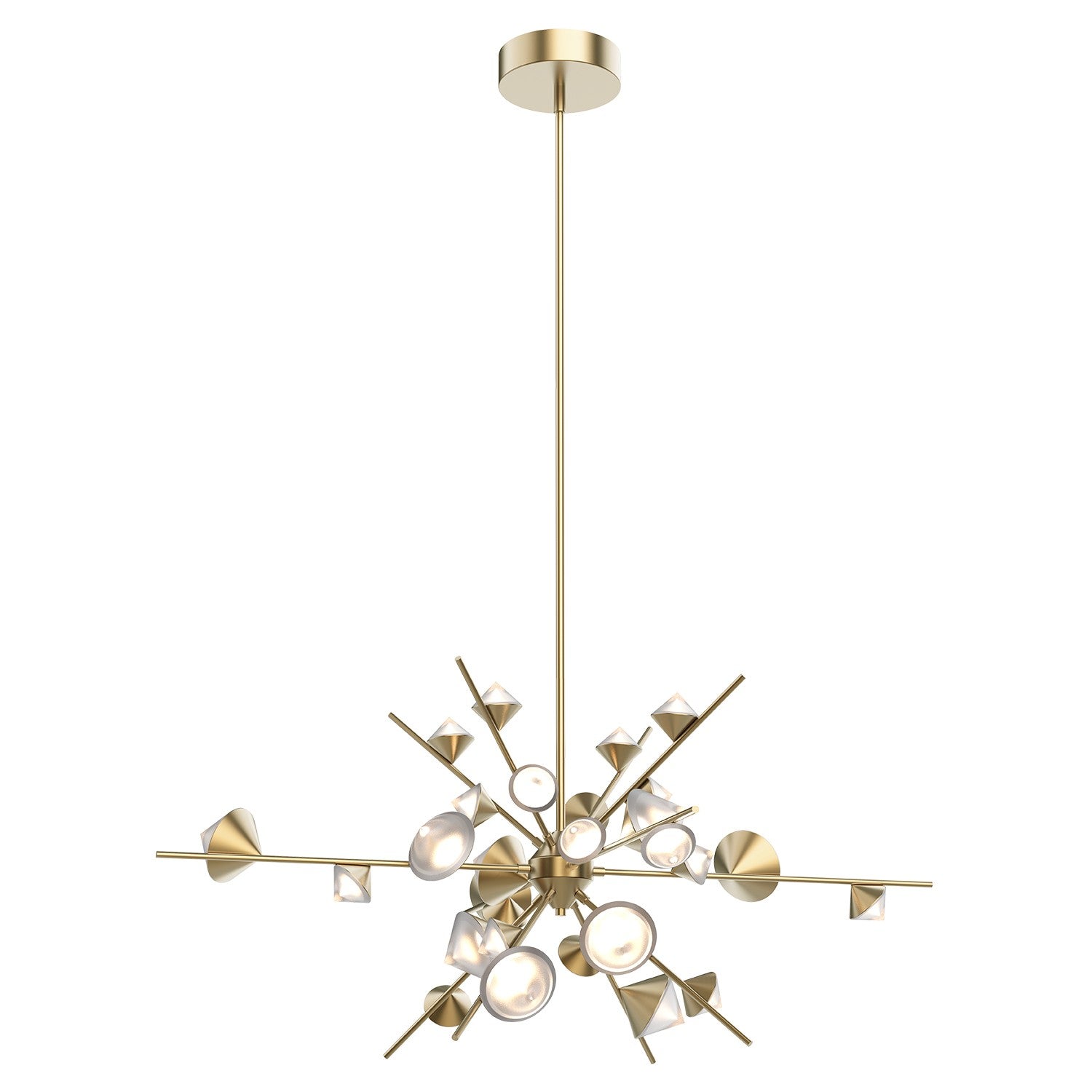Kuzco Lighting LED Pendant from the Geode collection in Brushed Gold finish