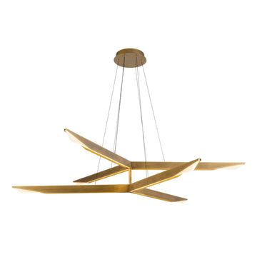 Kuzco Lighting LED Chandelier from the Tachi collection in Vintage Brass finish