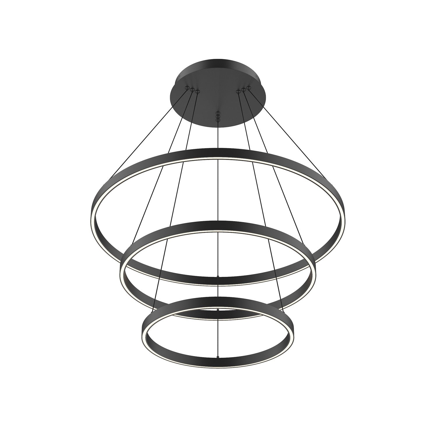 Kuzco Lighting LED Chandelier from the Cerchio collection in Black finish