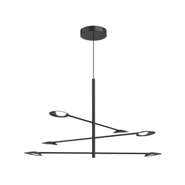 Kuzco Lighting LED Chandelier from the Rotaire collection in Black finish