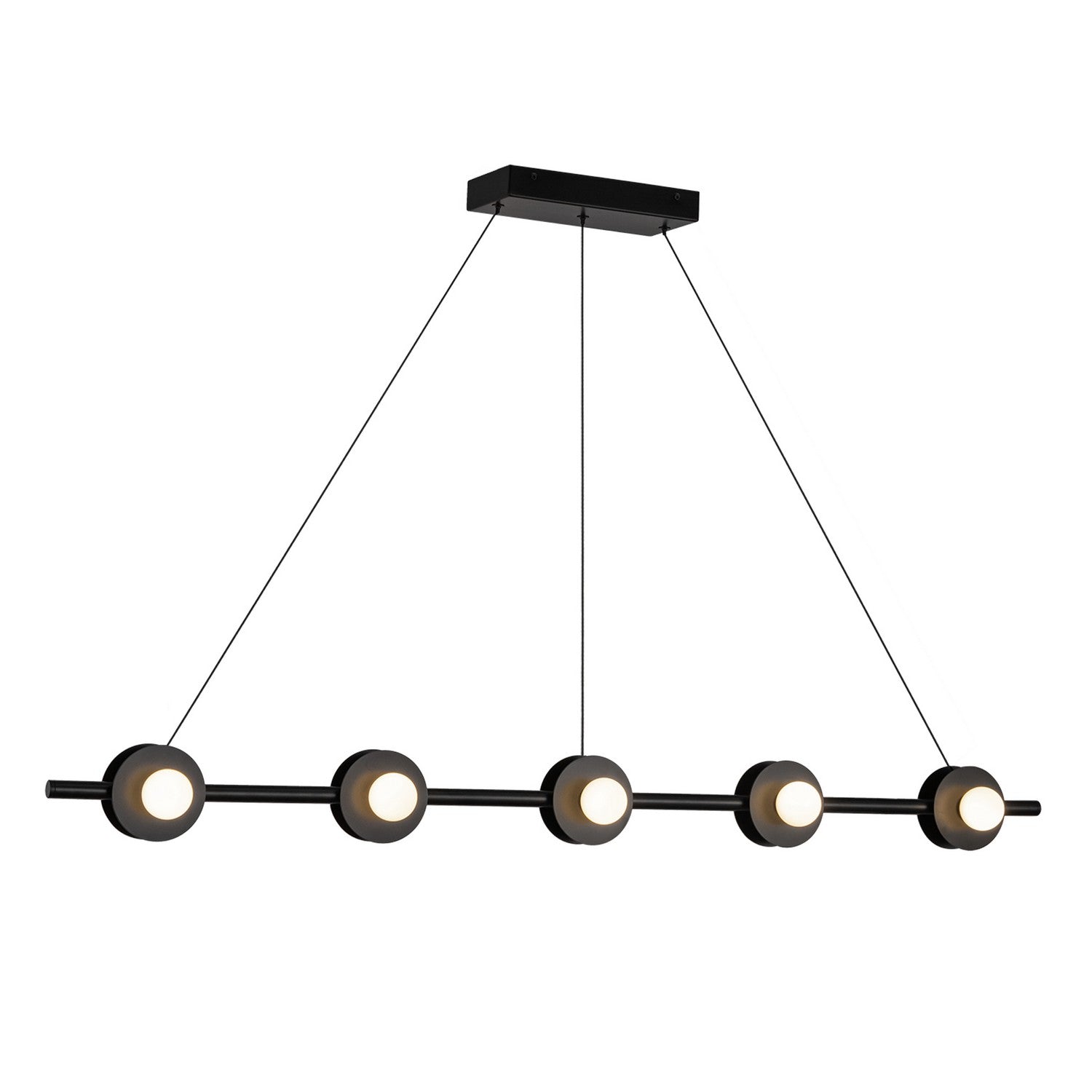 Kuzco Lighting LED Linear Pendant from the Elixir collection in Black finish