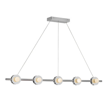 Kuzco Lighting LED Linear Pendant from the Elixir collection in Chrome finish