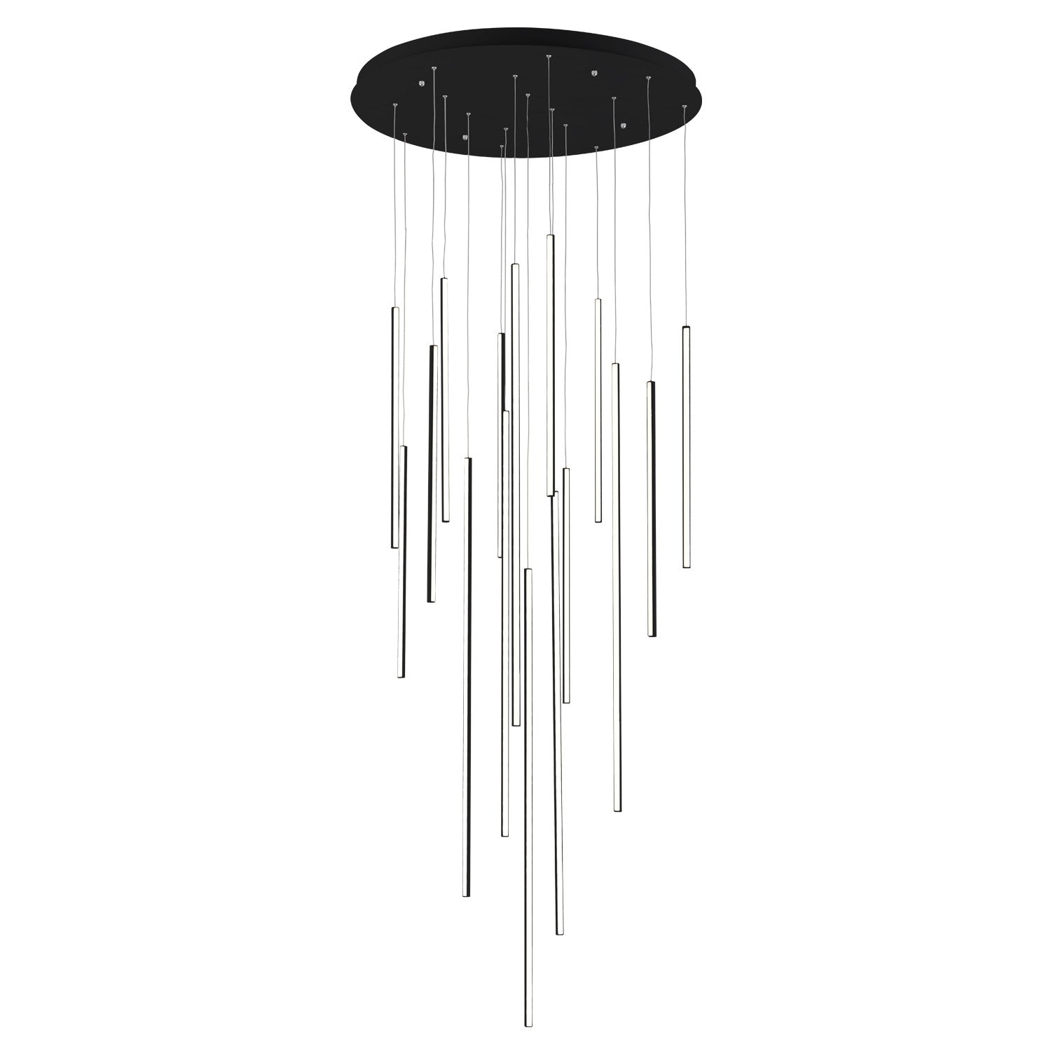 Kuzco Lighting LED Pendant from the Chute collection in Black finish