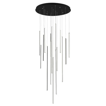 Kuzco Lighting LED Pendant from the Chute collection in Black finish