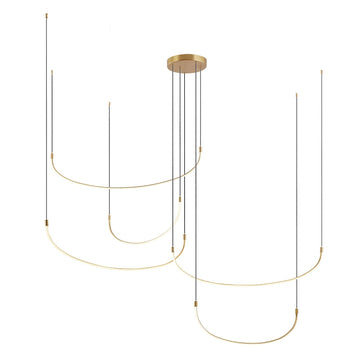 Kuzco Lighting LED Pendant from the Talis collection in Brushed Gold finish