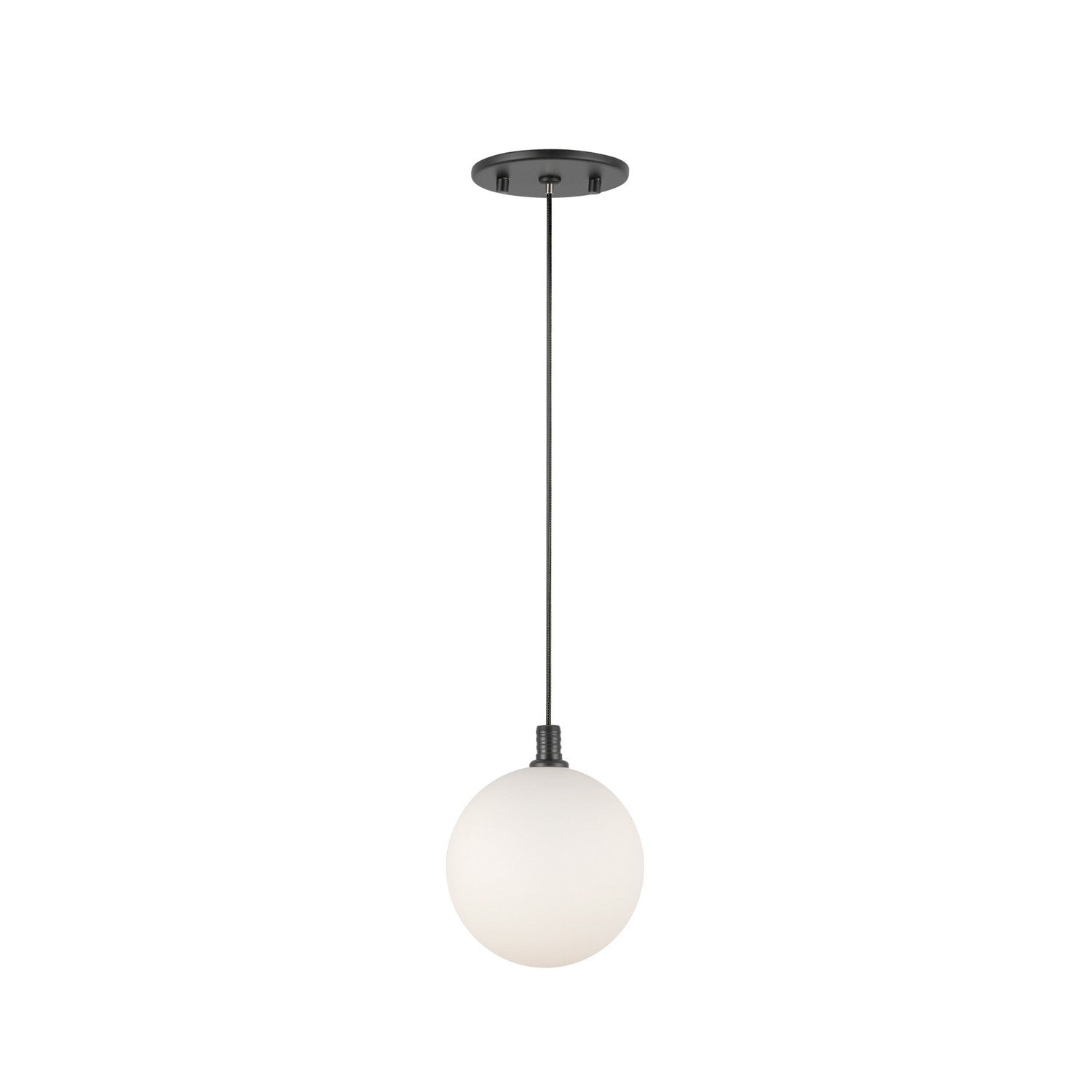 Kuzco Lighting LED Pendant from the Bolla collection in Black/Opal Glass finish