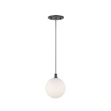Kuzco Lighting LED Pendant from the Bolla collection in Black/Opal Glass finish