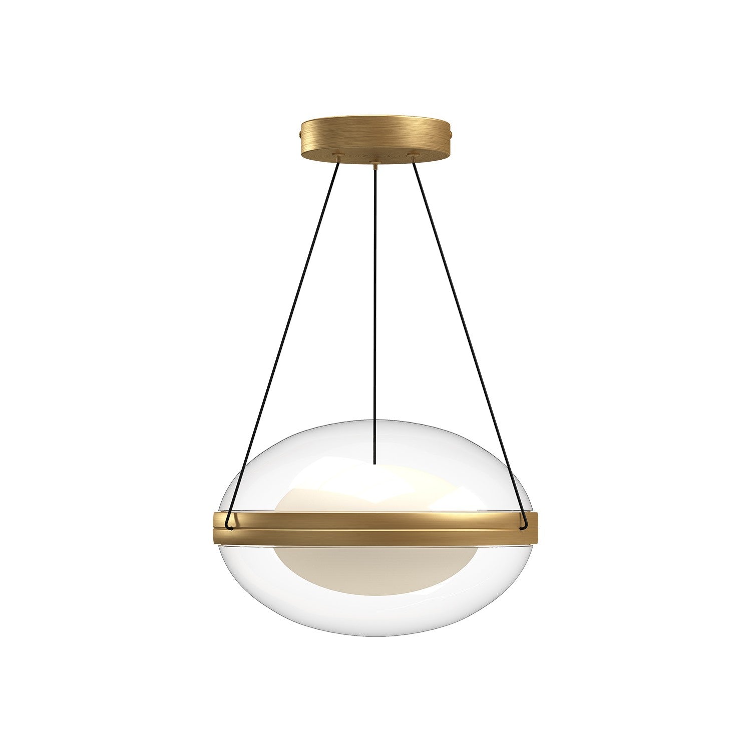 Kuzco Lighting LED Pendant from the Virgo collection in Brushed Gold/Opal Glass finish