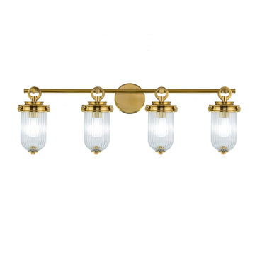 Artcraft Four Light Bathroom Vanity from the Myla collection in Vintage Brass finish