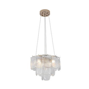 Artcraft Five Light Pendant from the Bianca collection in Polished Nickel, Crystalline finish