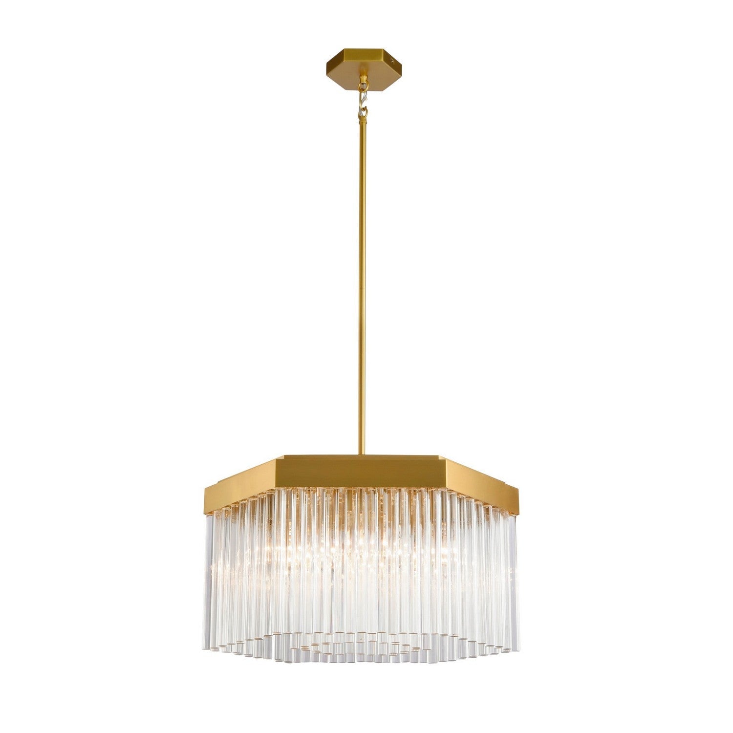 Artcraft Seven Light Chandelier from the Emma collection in Brushed Brass finish
