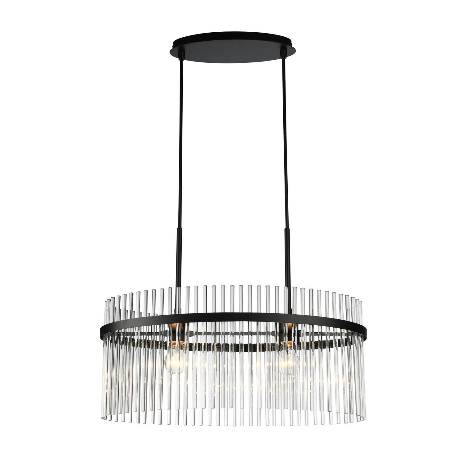 Artcraft Two Light Chandelier from the Ava collection in Black finish