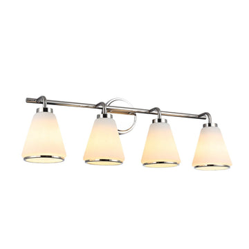 Artcraft Four Light Bathroom Vanity from the Zoey collection in Polished Nickel finish