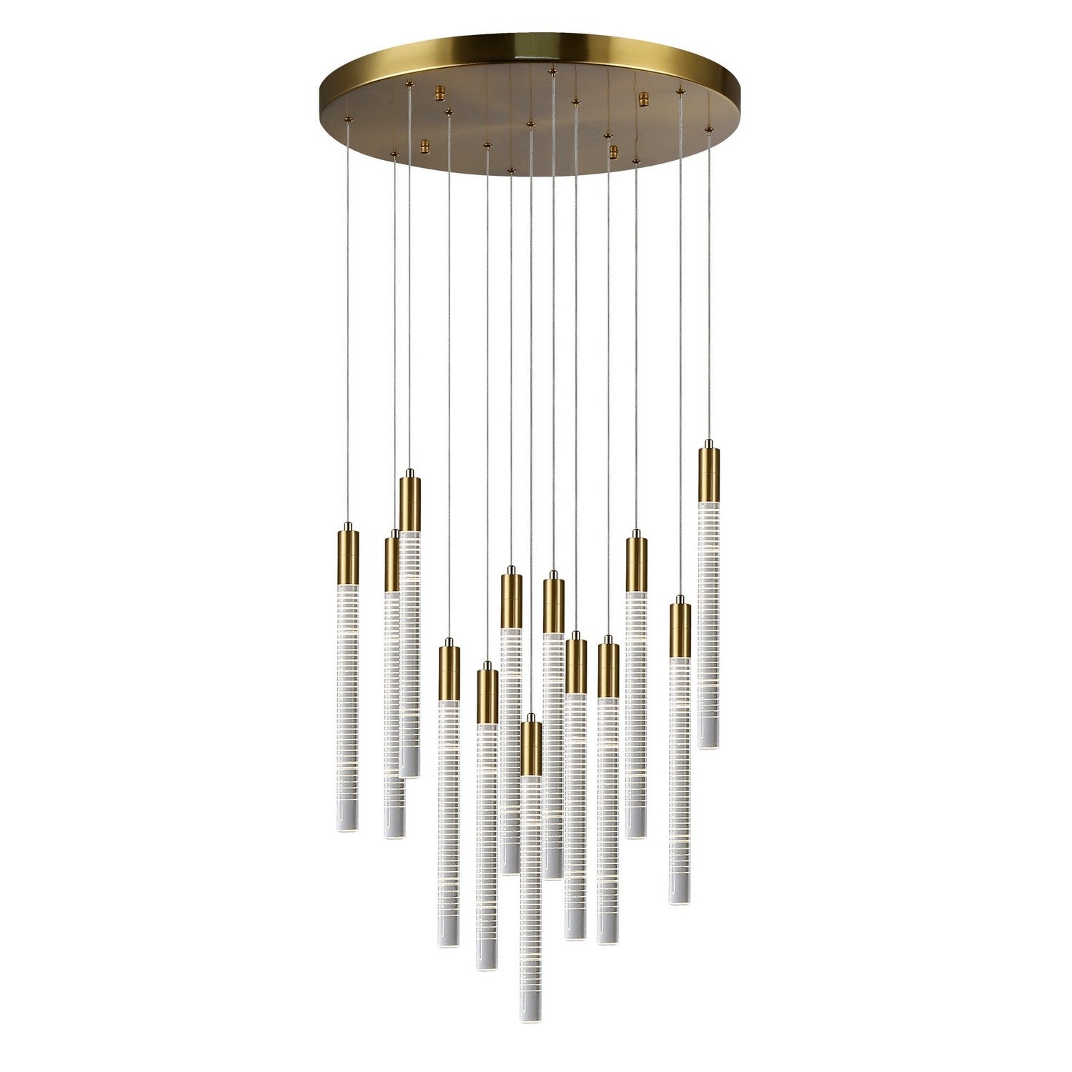 Artcraft LED Chandelier from the Celine collection in Brass finish