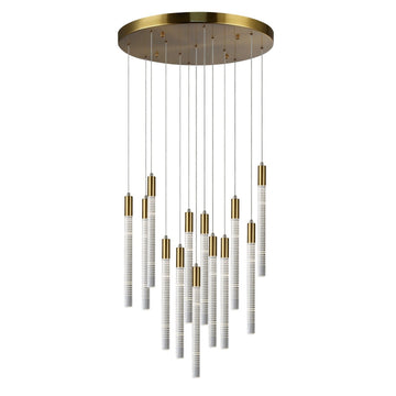 Artcraft LED Chandelier from the Celine collection in Brass finish