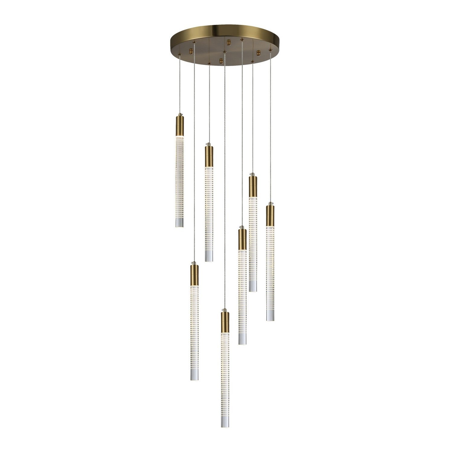 Artcraft LED Chandelier from the Celine collection in Brass finish