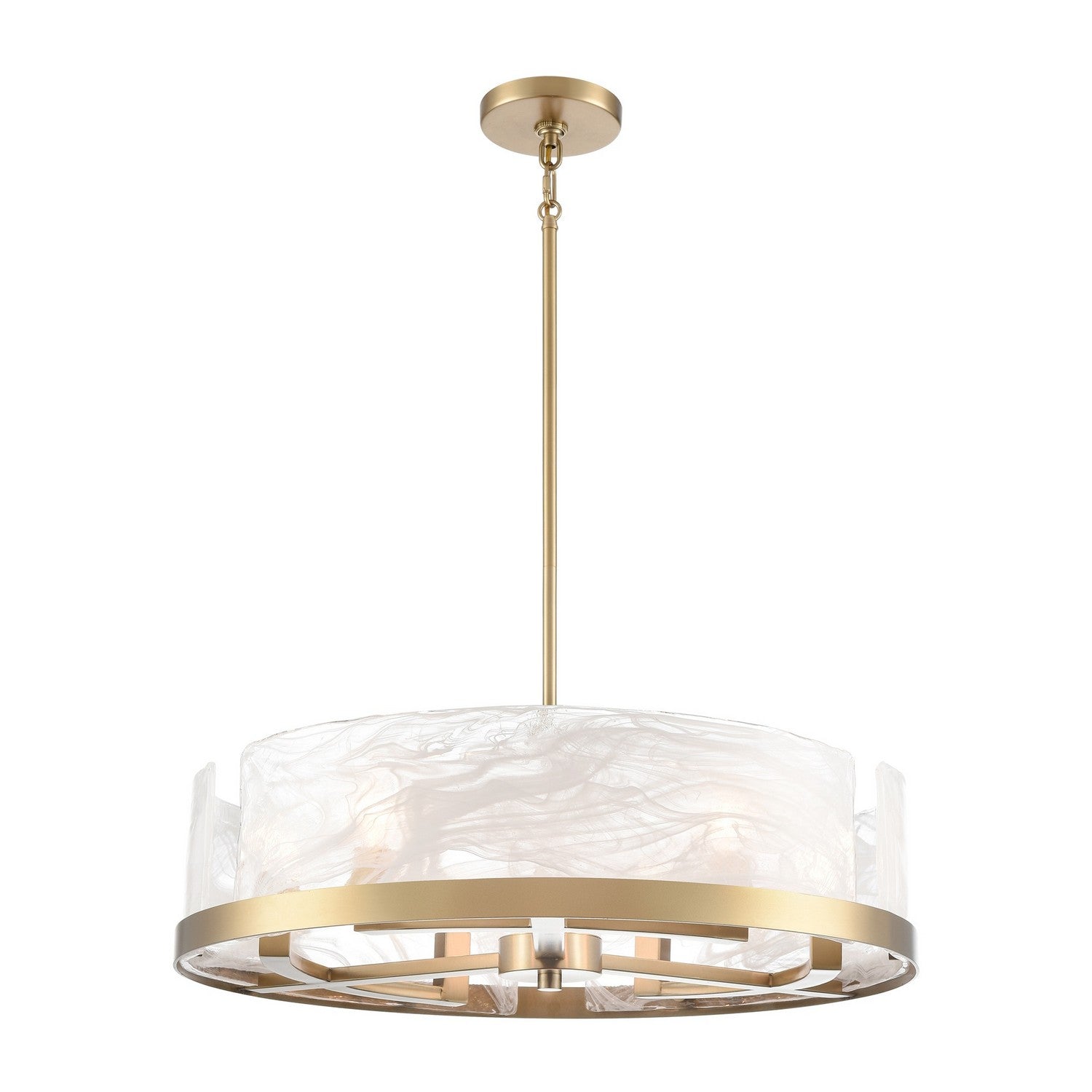 Artcraft Six Light Chandelier from the Skye collection in Brass finish