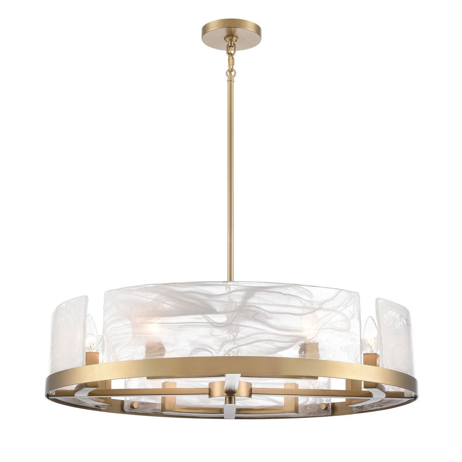Artcraft Eight Light Chandelier from the Skye collection in Brass finish