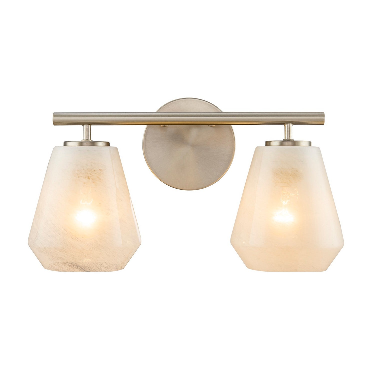 Artcraft Two Light Bathroom Vanity from the Brooke collection in Brushed Nickel finish