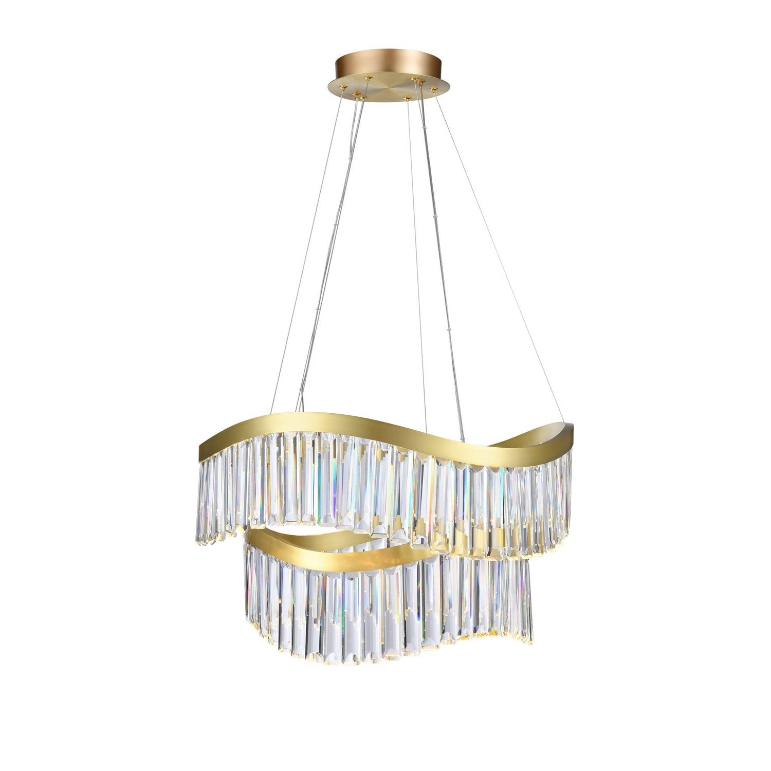 Artcraft LED Chandelier from the Jules collection in Brass finish
