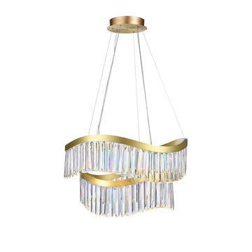 Artcraft LED Chandelier from the Jules collection in Brass finish