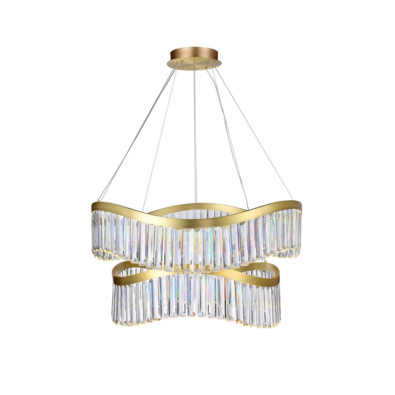 Artcraft LED Chandelier from the Jules collection in Brass finish