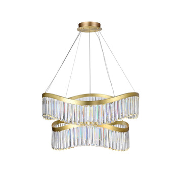 Artcraft LED Chandelier from the Jules collection in Brass finish