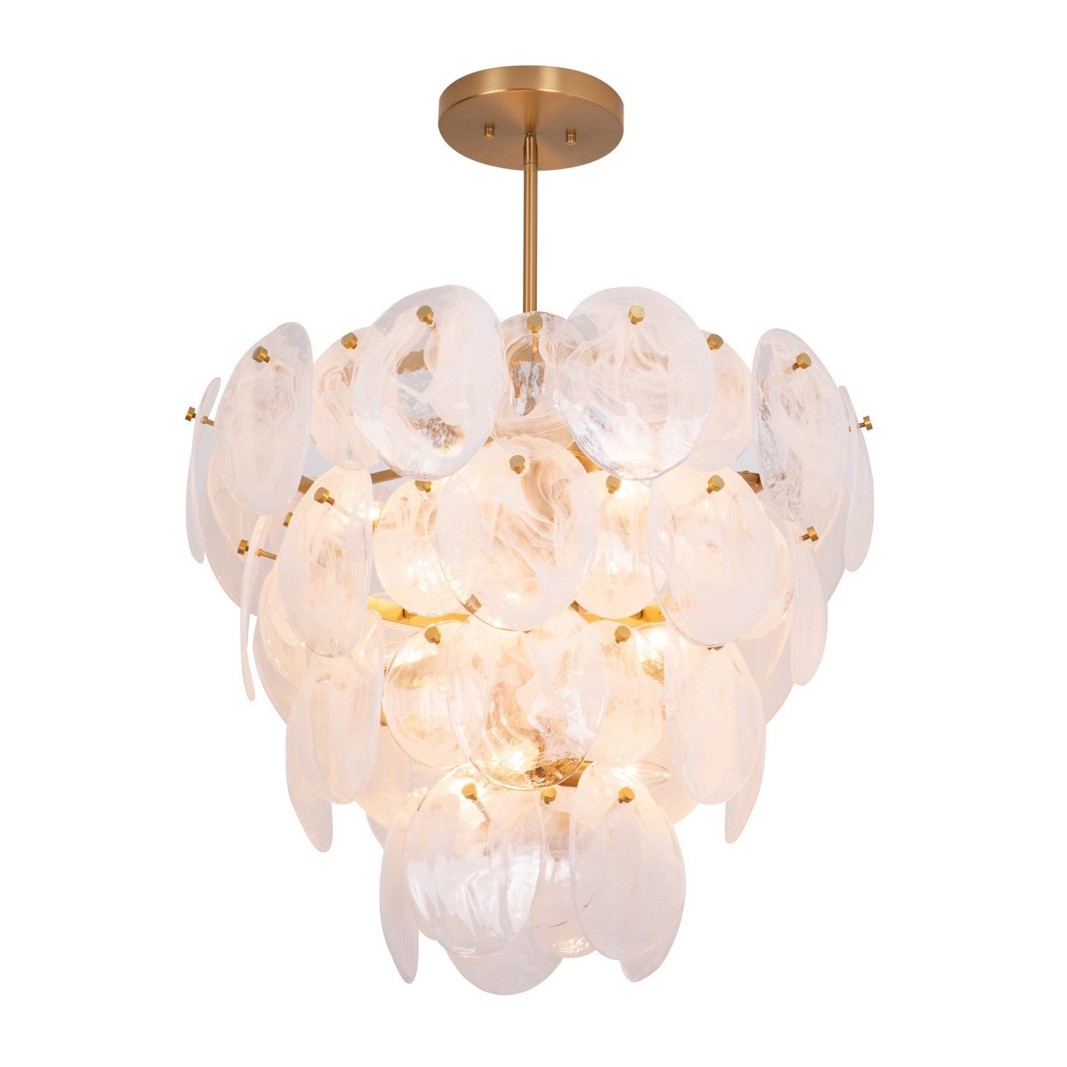 Artcraft 13 Light Chandelier from the Lily collection in Brushed Brass finish