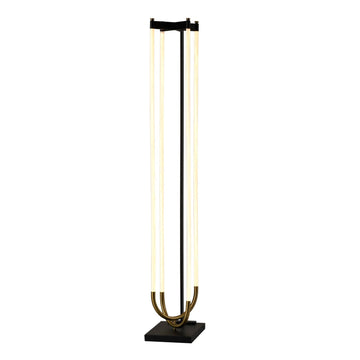Artcraft LED Floor Lamp from the Cascata collection in Black, Brushed Brass finish