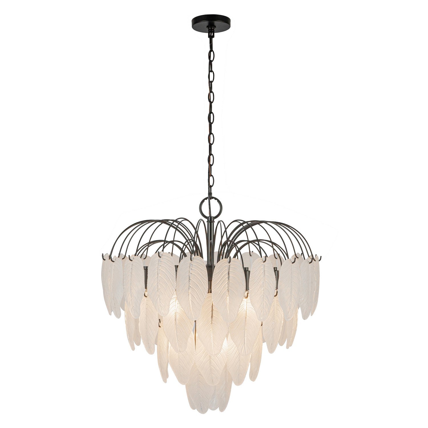 Artcraft Ten Light Chandelier from the Alessia collection in Black finish