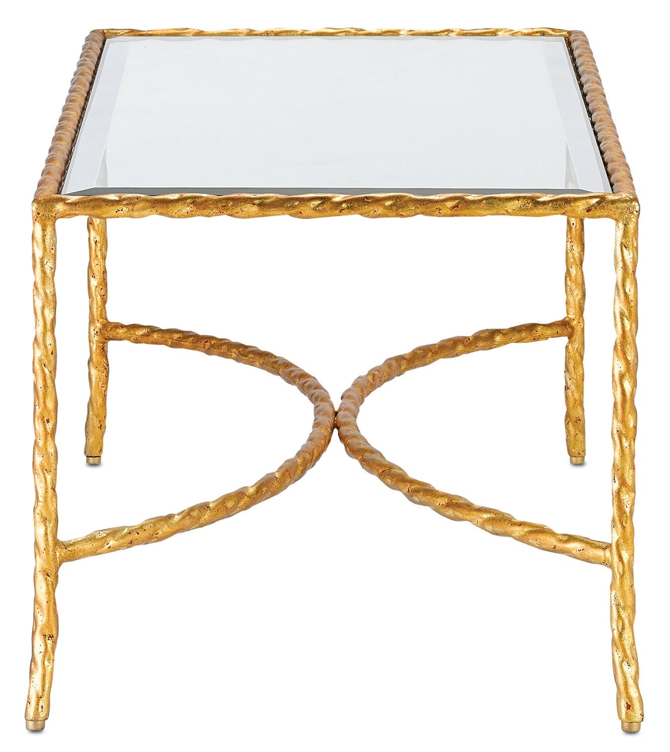 Currey and Company Cocktail Table in Gilt Bronze finish
