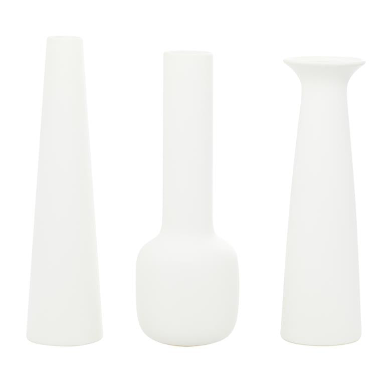 Design Shop  Cosmoliving By Cosmopolitan 16 inch White Ceramic Vase w/ Handles